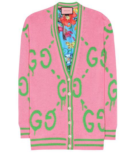 gucci cardigan sweater pink|gucci outlet cardigan.